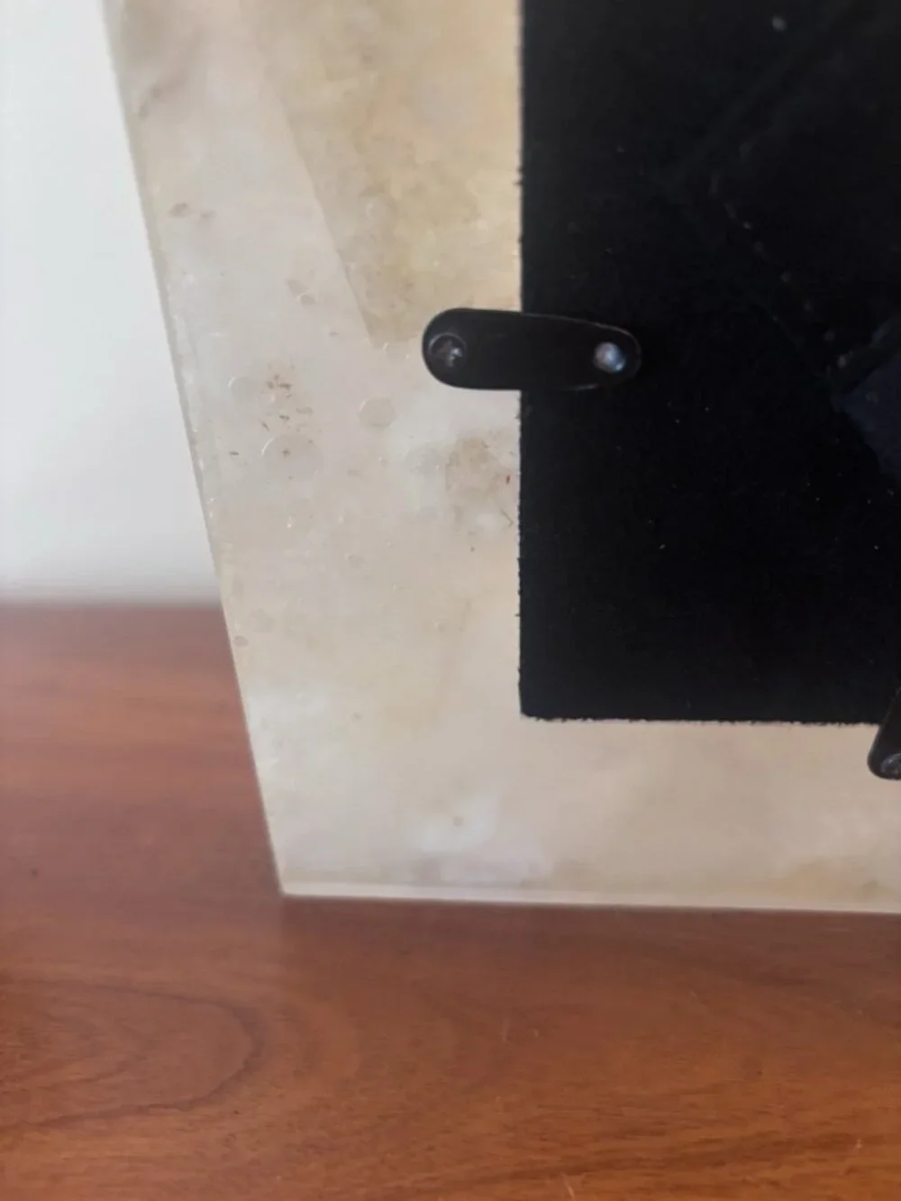 NWT Arhaus White Agate Picture Photo Frame 4x4 Photo Kickstand Heavy